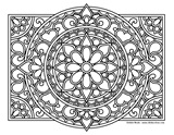 Download, print, color-in, colour-in Page 46 Flower in Circle